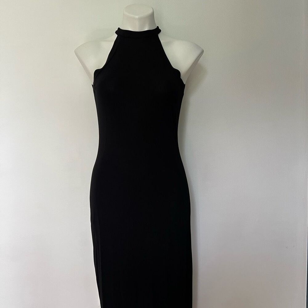 Lauren Ralph Lauren Black Halter-Neck Maxi Dress